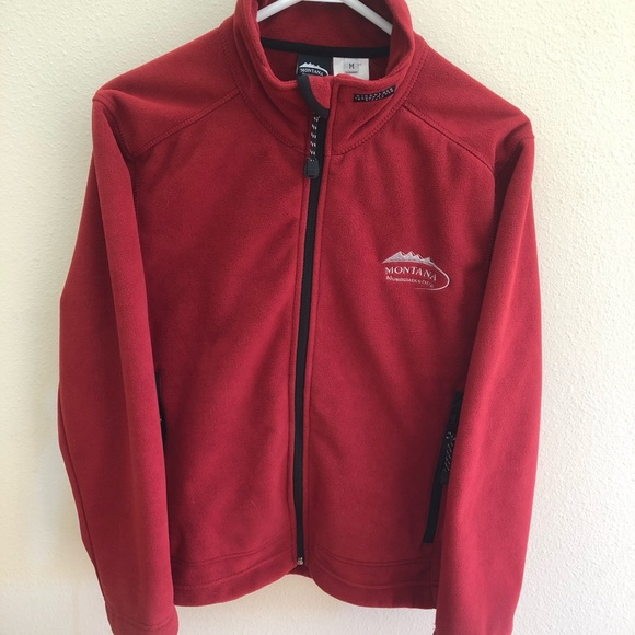 Montana Mountaineering Windblock Performance fleece red jacket size M - Picture 1 of 4